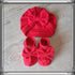 Ensemble Turban noeud + moufles + bandeau + chaussons assortis. tissu jersey de coton